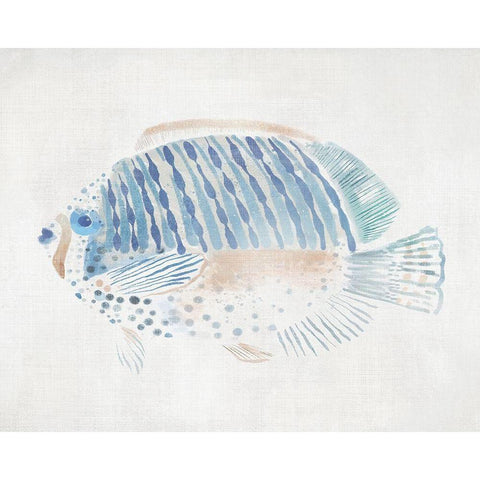 Butterfly Reef Fish  Black Modern Wood Framed Art Print with Double Matting by Woods, Maya