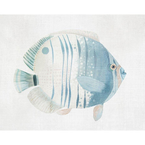 Blue SpotfishÂ  Black Modern Wood Framed Art Print by Woods, Maya