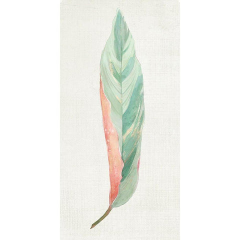 Ginger Leaf I Black Modern Wood Framed Art Print by Woods, Maya