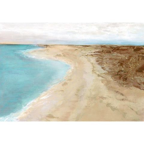 Coastal Stroll II Gold Ornate Wood Framed Art Print with Double Matting by Woods, Maya