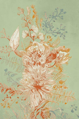 Garden Senses II White Modern Wood Framed Art Print with Double Matting by Woods, Maya