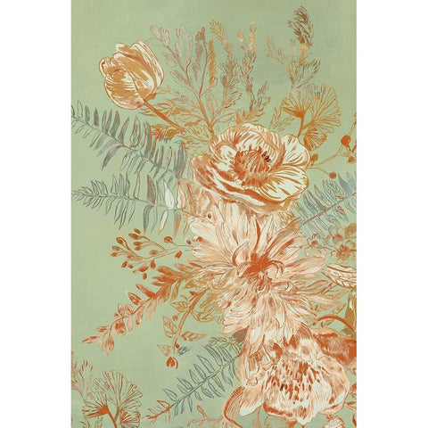 Garden Senses III Gold Ornate Wood Framed Art Print with Double Matting by Woods, Maya