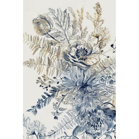 Royal Blue II White Modern Wood Framed Art Print by Woods, Maya