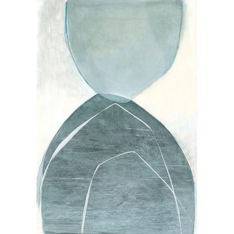 Blue Overlay  Black Modern Wood Framed Art Print by Woods, Maya