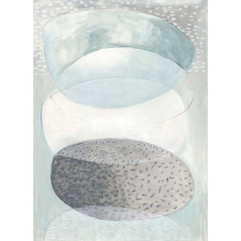Blue Approach  Black Modern Wood Framed Art Print by Woods, Maya