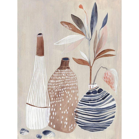 Summer Vase II Gold Ornate Wood Framed Art Print with Double Matting by Woods, Maya