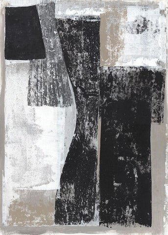 Chasing I  White Modern Wood Framed Art Print with Double Matting by Woods, Maya