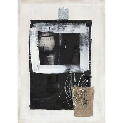 Pullling Forces  White Modern Wood Framed Art Print by Woods, Maya
