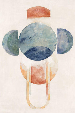 Space Galaxy II  White Modern Wood Framed Art Print with Double Matting by Woods, Maya