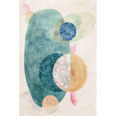 Nebula I  Black Modern Wood Framed Art Print with Double Matting by Woods, Maya