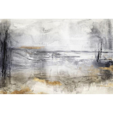 Still Blue Water II  Black Modern Wood Framed Art Print with Double Matting by Woods, Maya