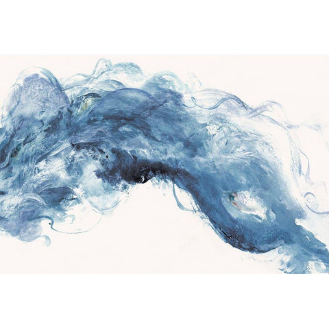 Blue Haze  Black Modern Wood Framed Art Print by Woods, Maya