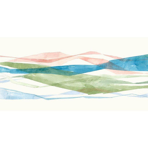 Ripples of Blue II  White Modern Wood Framed Art Print by Woods, Maya