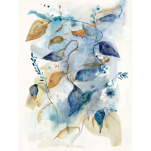 Woodland Flora II  Gold Ornate Wood Framed Art Print with Double Matting by Woods, Maya