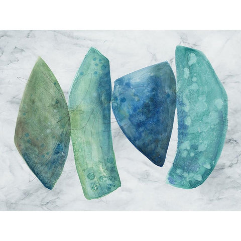 Rotating Form Black Modern Wood Framed Art Print with Double Matting by Woods, Maya