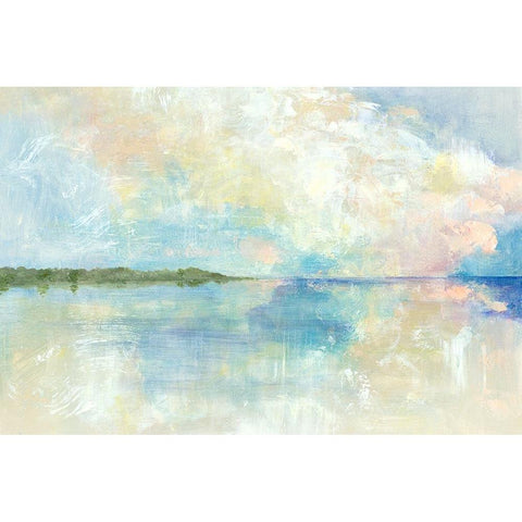 Spring Clouds I Black Modern Wood Framed Art Print by Woods, Maya