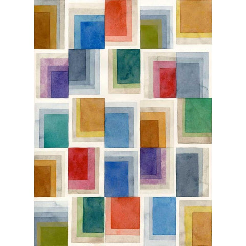 Downtown I White Modern Wood Framed Art Print by Galapon, Nikki