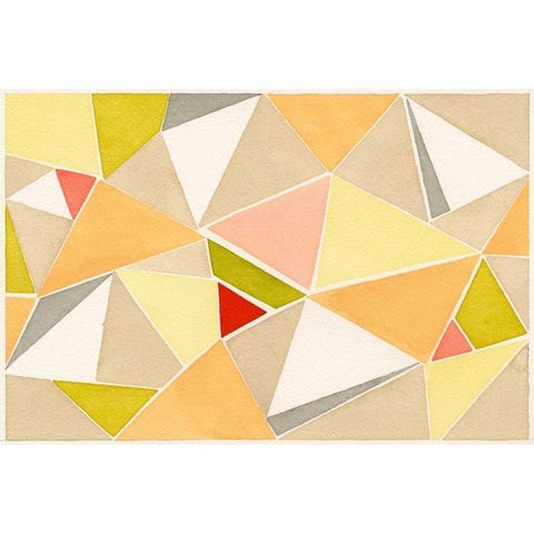 Wedge White Modern Wood Framed Art Print by Galapon, Nikki