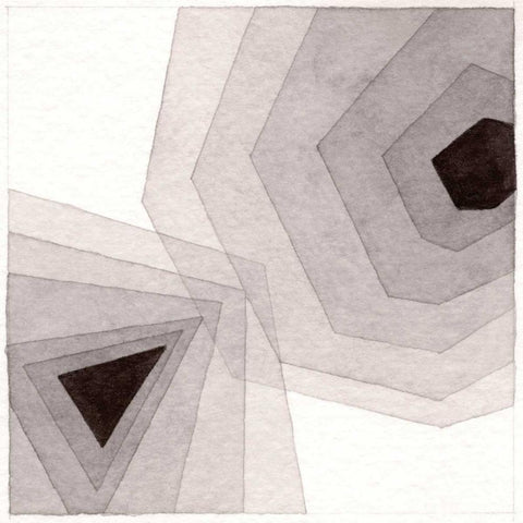 Meld I Black Modern Wood Framed Art Print with Double Matting by Nikki Galapon