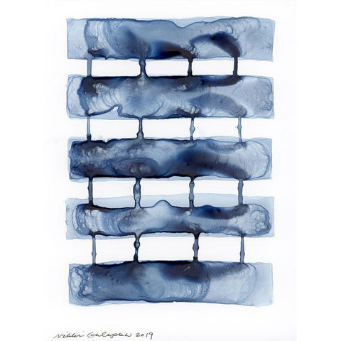 Stitched Together I White Modern Wood Framed Art Print by Galapon, Nikki