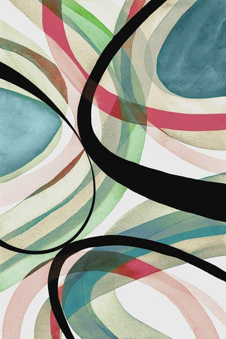 Summer Twist I  Black Ornate Wood Framed Art Print with Double Matting by Galapon, Nikki