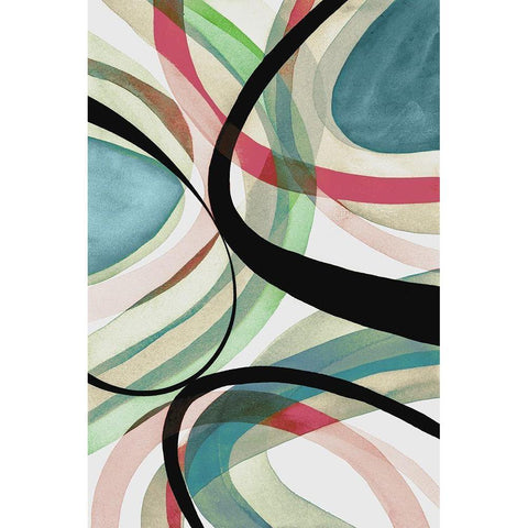 Summer Twist I  Gold Ornate Wood Framed Art Print with Double Matting by Galapon, Nikki