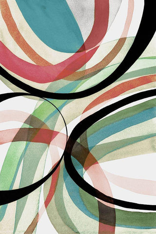 Summer Twist II White Modern Wood Framed Art Print with Double Matting by Galapon, Nikki