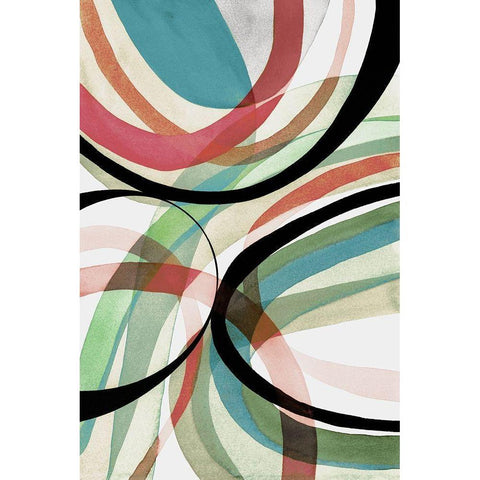 Summer Twist II Black Modern Wood Framed Art Print by Galapon, Nikki
