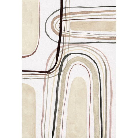 Arounds I  Black Modern Wood Framed Art Print by Galapon, Nikki