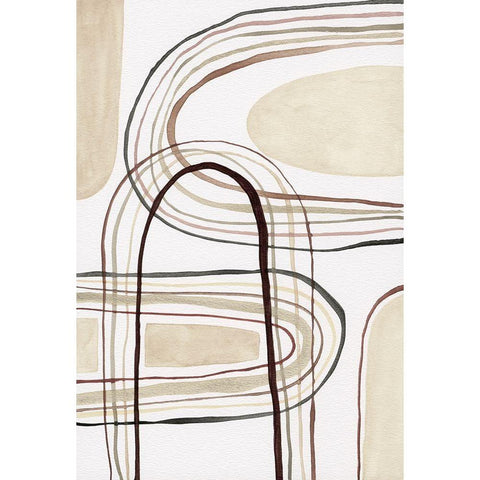 Arounds II White Modern Wood Framed Art Print by Galapon, Nikki