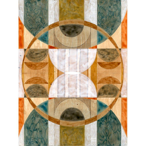 Geometric Dreams I  Gold Ornate Wood Framed Art Print with Double Matting by Galapon, Nikki