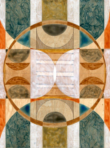 Geometric Dreams II  Black Ornate Wood Framed Art Print with Double Matting by Galapon, Nikki