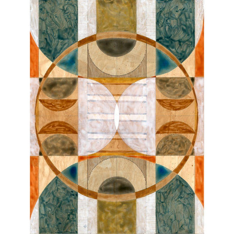 Geometric Dreams II  Gold Ornate Wood Framed Art Print with Double Matting by Galapon, Nikki