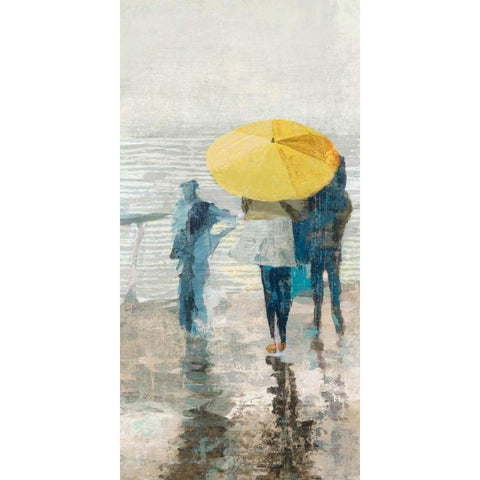 Umbrellas II White Modern Wood Framed Art Print by Ciulini, Andrea