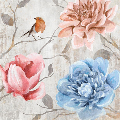 Blossoming Buds I Gold Ornate Wood Framed Art Print with Double Matting by Ciullini, Andrea