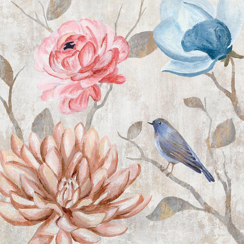 Blossoming Buds II Gold Ornate Wood Framed Art Print with Double Matting by Ciullini, Andrea