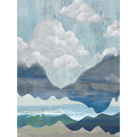 Cloudy Mountains I White Modern Wood Framed Art Print by Ciullini, Andrea