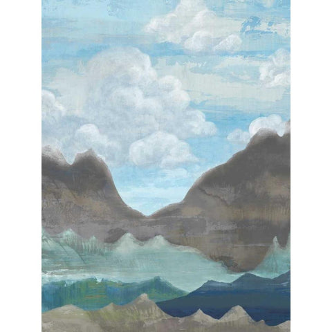 Cloudy Mountains II White Modern Wood Framed Art Print by Ciullini, Andrea