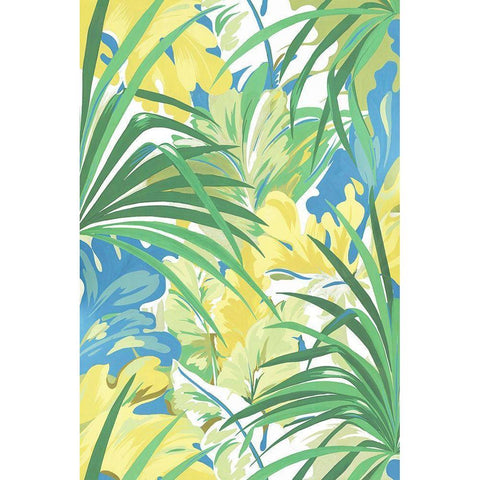 Tropical Flowers II  White Modern Wood Framed Art Print by Egan, N.H.