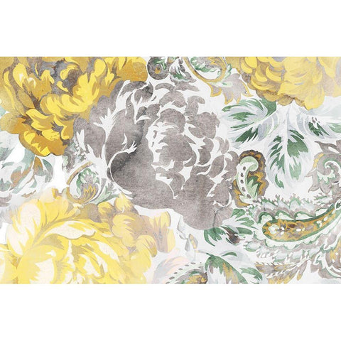 Chrysanthemum Garden I  White Modern Wood Framed Art Print by Egan, N.H.