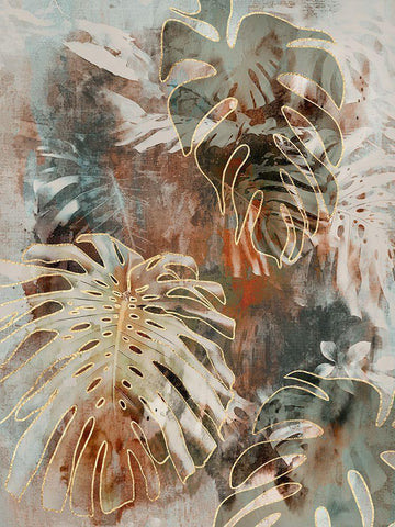 Monstera Jungle II Black Ornate Wood Framed Art Print with Double Matting by Haase, Andrea