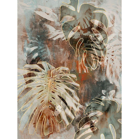 Monstera Jungle II Black Modern Wood Framed Art Print with Double Matting by Haase, Andrea