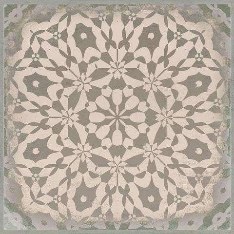 Beige Kitchen Tiles II  White Modern Wood Framed Art Print by Haase, Andrea