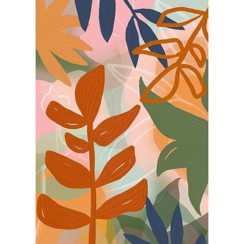 Summer Jungle II  Gold Ornate Wood Framed Art Print with Double Matting by Haase, Andrea