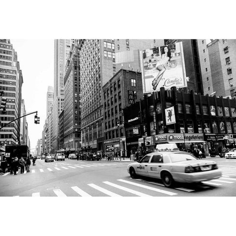 Fashion Avenue White Modern Wood Framed Art Print by Brooknam, John