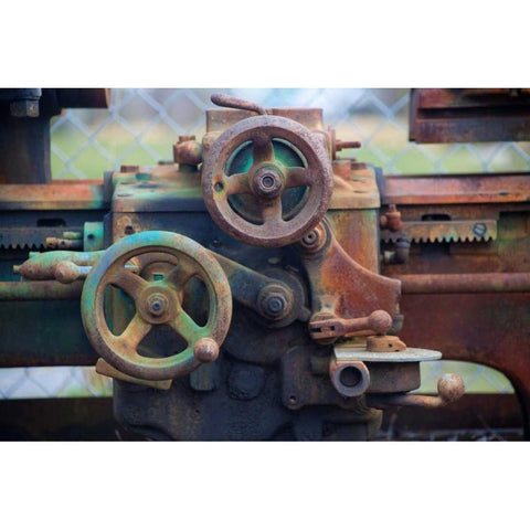 Neon Rust Gold Ornate Wood Framed Art Print with Double Matting by Norm Stelfox