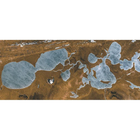 Spotted Terrain Black Modern Wood Framed Art Print by Stelfox, Norm