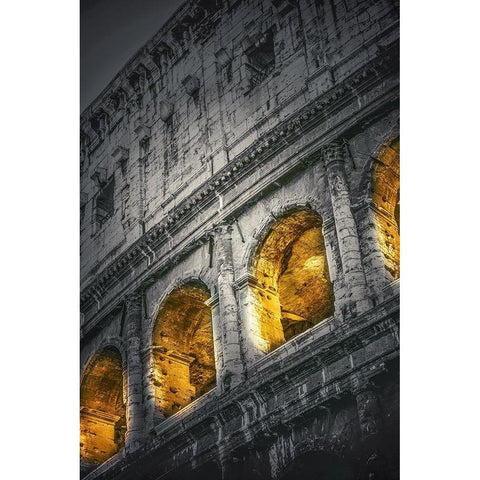 Colosseum I White Modern Wood Framed Art Print by Stelfox, Norm