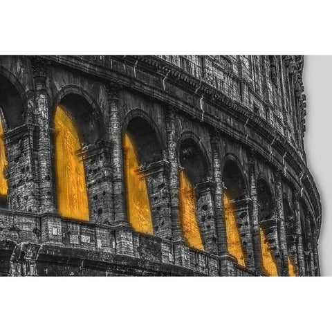 Colosseum II Gold Ornate Wood Framed Art Print with Double Matting by Stelfox, Norm
