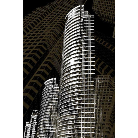 Street of Dreams Black Modern Wood Framed Art Print by Selfox, Norm